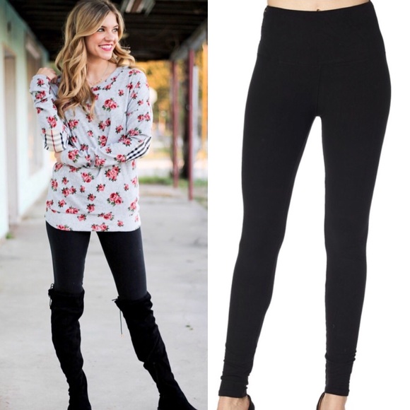 Pants - Solid Black Ankle Leggings Buttery Soft